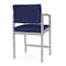 Lesro Lenox Steel Hip Chair Metal Frame, Silver, OH Cobalt Upholstery LS1161 - alternate 3